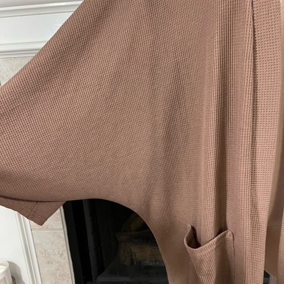 Grace Karin Waffle Knit Open Cardigan With Pockets And Wide Bat Sleeves - Picture 3 of 12